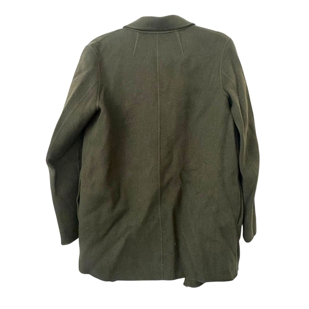 THEORY Sileena Wool Cashmere Open Front Jacket Spruce Green Medium - Picture 4 of 6